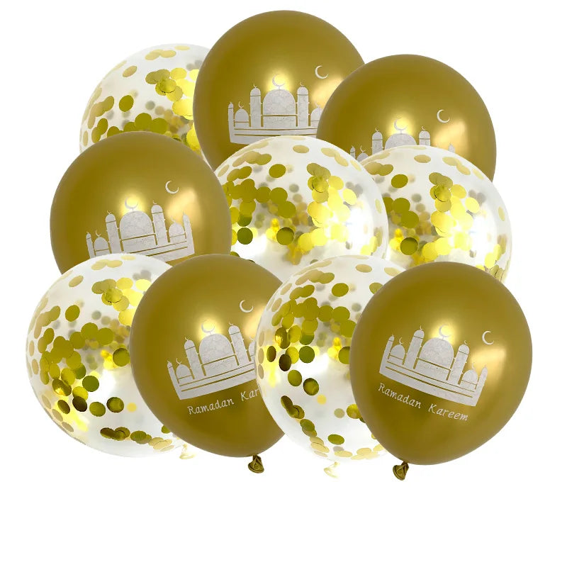 "SPECIAL RAMADAN" 10 pièces Eid Mubarak ballons en Latex ballons Ramadan Kareem décoration Ramadan Mubarak musulman islamique Festival fête bricolage décorations