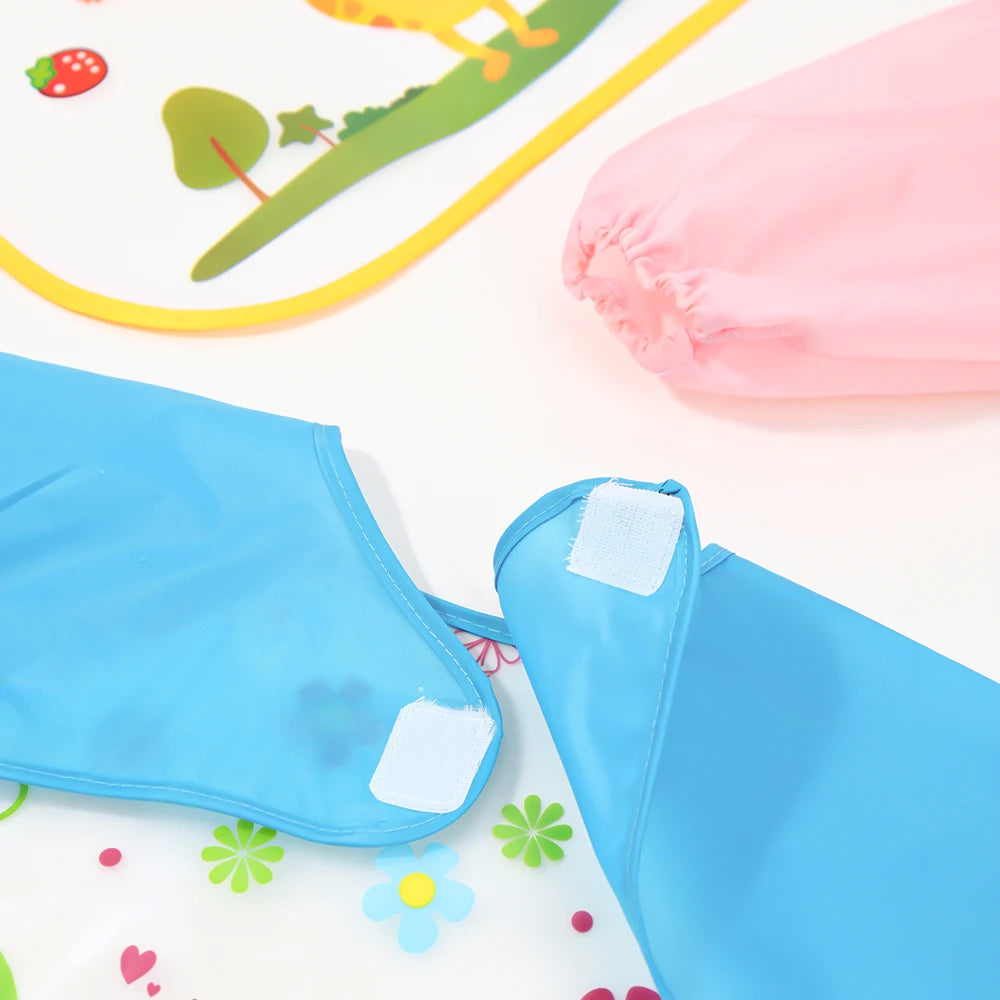 "ACCESSOIRE" Bavoir imperméable en EVA pour bébé de 0 à 3 ans, avec bretelles et manches longues