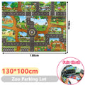 130*100CM Baby Play Mat City Traffic Road Map Mat & Road car sign Foldable Nordic Style Kids Activities Rug Outdoor Picnic Mat