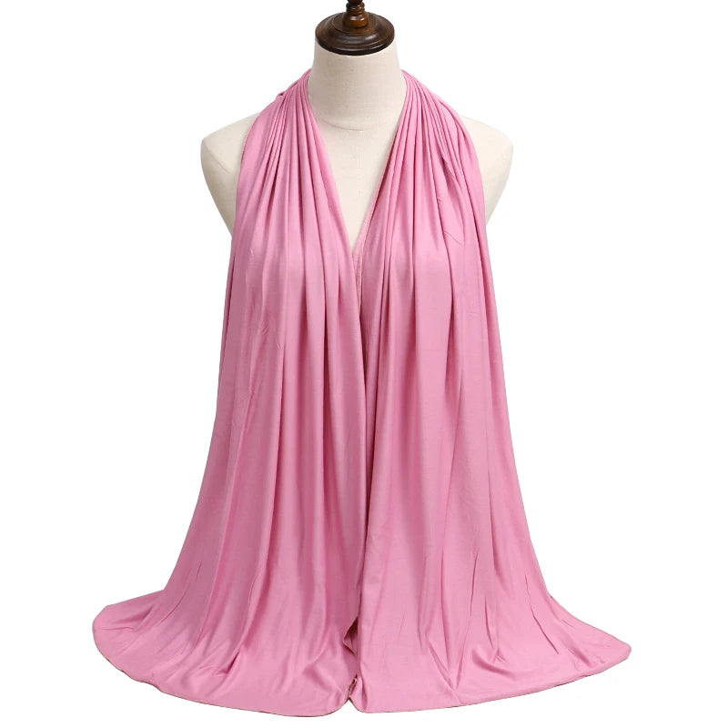 "SPECIAL RAMADAN" Long African hijab in high-quality modal cotton jersey, solid color, ideal for Ramadan; New Jersey Women's Muslim Ramadan Fashion Modal Cotton Jersey Hijab Women's High Quality Solid Color Soft H