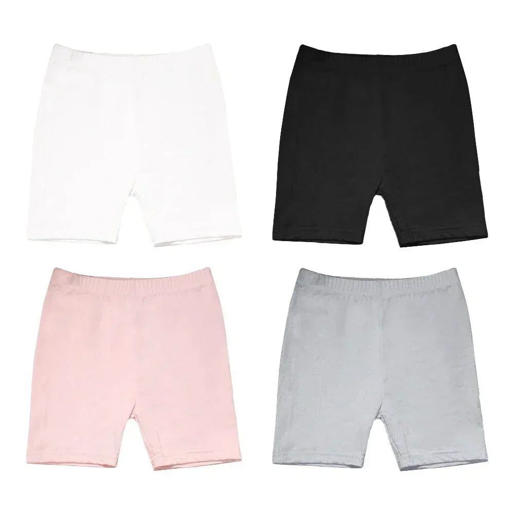 "VETEMENTS" Pantalons de sécurité pour filles, 4 pièces, Leggings de danse, Shorts, collants courts 3 à 12 ans