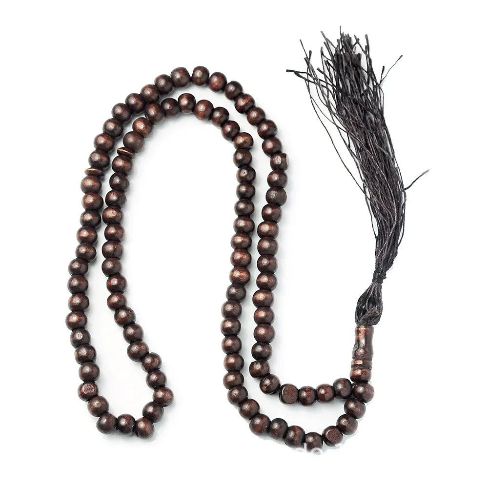 "SPECIAL ORIENT" Perles de prière Tasbih en bois, 99 perles de prière musulmane, perles islamiques, déterminer, chapelet musulman, bracelet avec pompon, 1 pièce