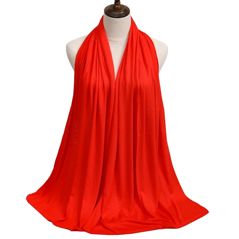 "SPECIAL RAMADAN" Long African hijab in high-quality modal cotton jersey, solid color, ideal for Ramadan; New Jersey Women's Muslim Ramadan Fashion Modal Cotton Jersey Hijab Women's High Quality Solid Color Soft H