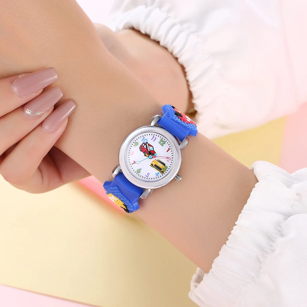 "BIJOUX" Montre enfant à motif voiture, Montre numérique à quartz