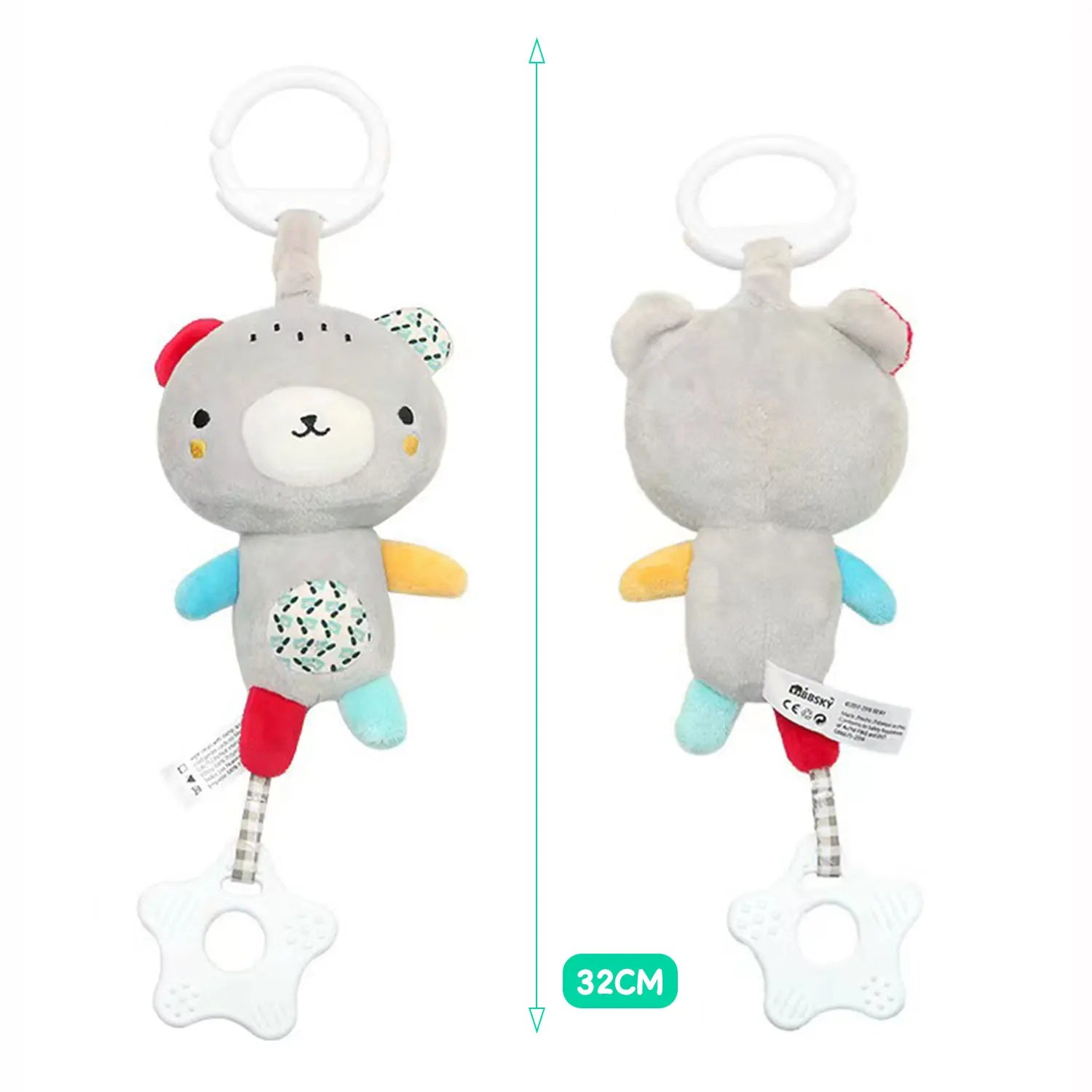Newborn giraffe rattles plush toys cartoon animal toys cot stroller rattles hanging bell educational baby toys newborn gift