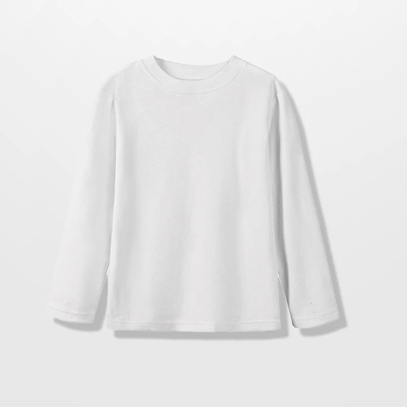 "VETEMENTS" T-Shirt à manches longues, 100% coton, couleur unie garçons/filles 1 à 14 ans