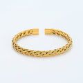 "BIJOUX" Bracelet manchette ouvert de luxe en acier inoxydable pour homme et femme