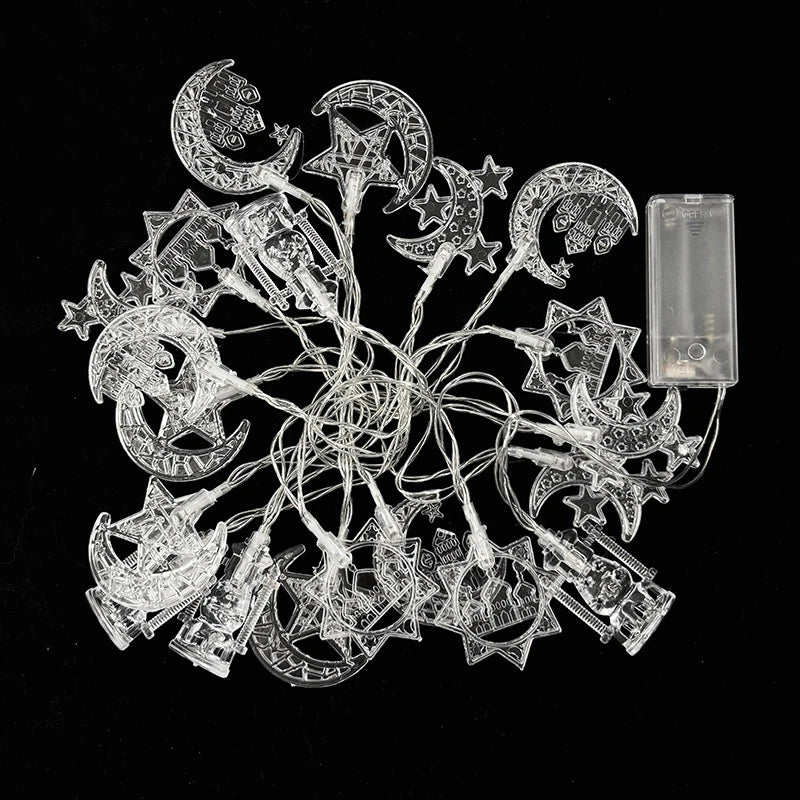 "SPECIAL RAMADAN" 3M EID Mubarak décor lune étoile lumière LED chaîne musulmane islamique LED chaîne lumières Ramadan Kareem fête fournitures maison ornement