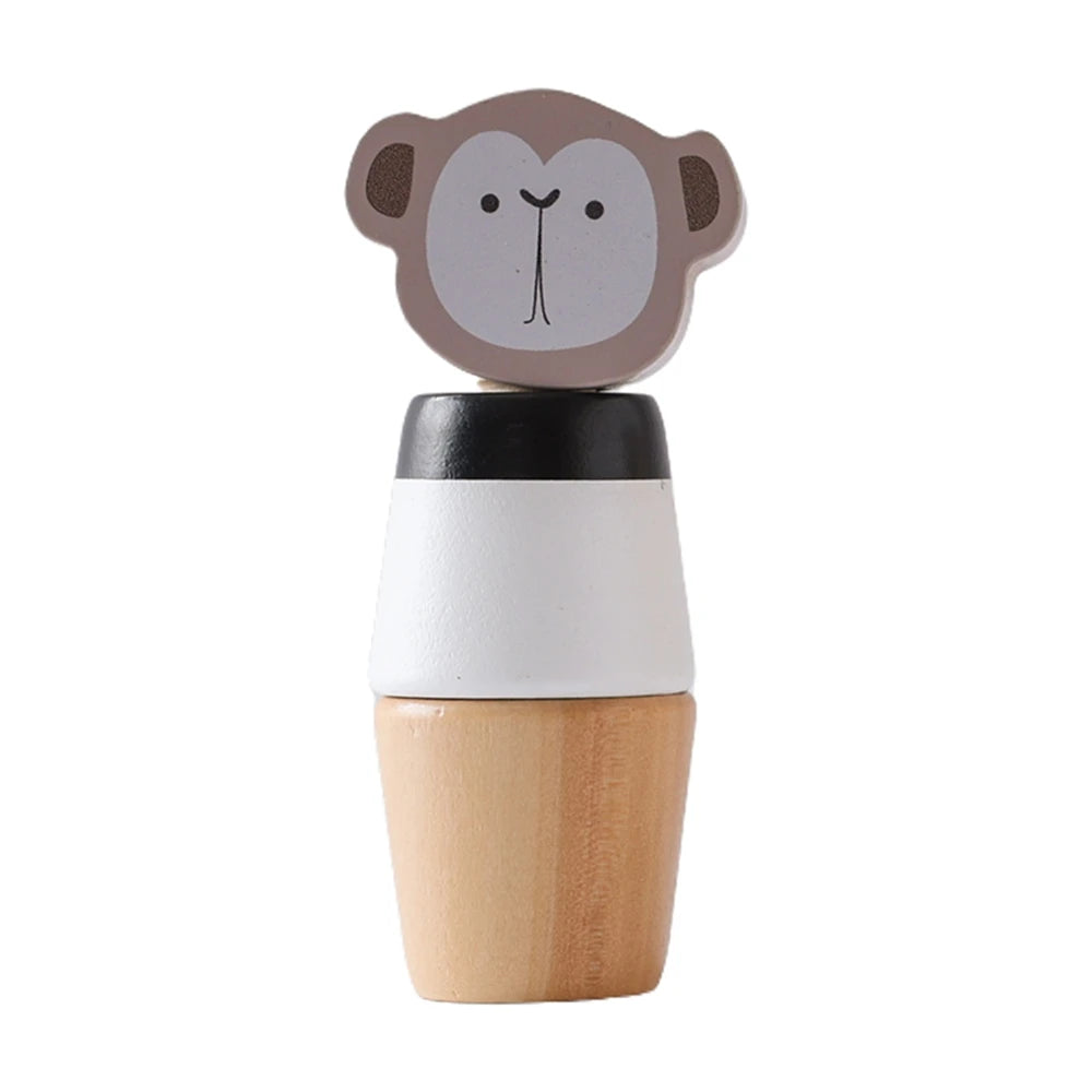 "JOUET" Jouet pour bébé hochet en bois anneaux de dentition en Silicone pour bébé 0 à 12 mois