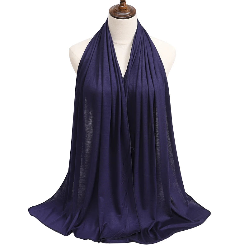 "SPECIAL RAMADAN" Long African hijab in high-quality modal cotton jersey, solid color, ideal for Ramadan; New Jersey Women's Muslim Ramadan Fashion Modal Cotton Jersey Hijab Women's High Quality Solid Color Soft H