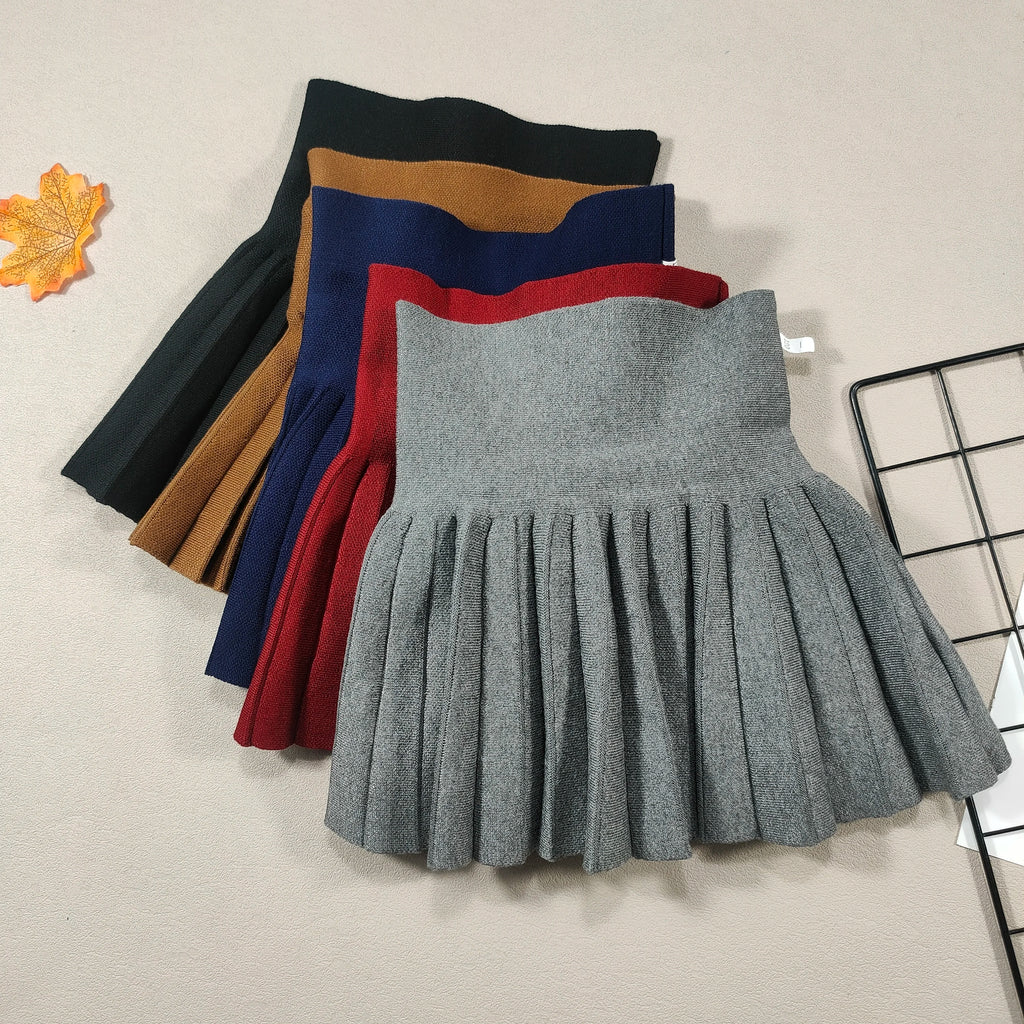 "VETEMENTS" Jupe enfant, jupe plissée fille, jupe unie, enfant de 2-12 ans