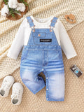 Newborn Baby Boy Printed Romper: Crew Neck Long-Sleeve One-Piece Outfit – Casual Spring/Autumn Wear, Versatile for Daily Use and