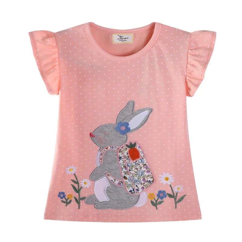 "VETEMENTS" T-shirts coton printemps/été enfants  2-7 ans, motif dessin pour filles