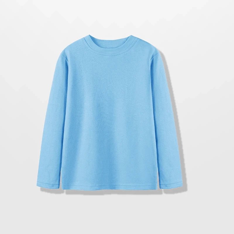 "VETEMENTS" T-Shirt à manches longues, 100% coton, couleur unie garçons/filles 1 à 14 ans