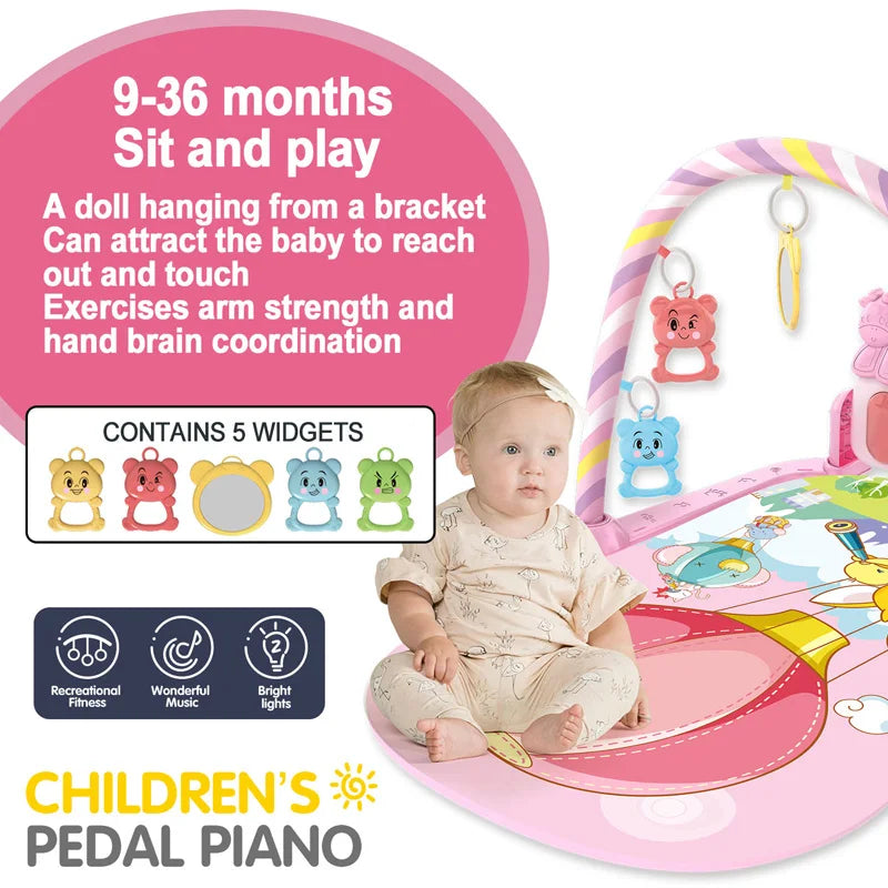 "ACCESSORY" Baby Fitness Stand, Music, Games, Indoor Activity, Toys, Newborn Piano, Crawling Blanket, Pedal, Play, Early Education 0-36 Months; Baby Fitness Stand Music Play Gym Activity Toys Newborn