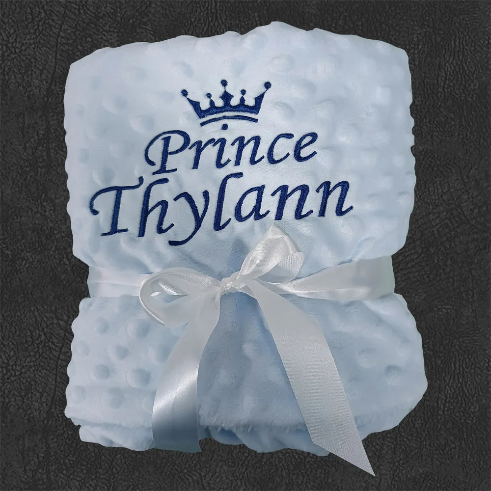 "SPECIAL RAMADAN" Couverture de bébé personnalisée avec nom pour nouveau-nés garçons et filles, couverture de poussette de berceau en polaire Minky personnalisée, cadeau