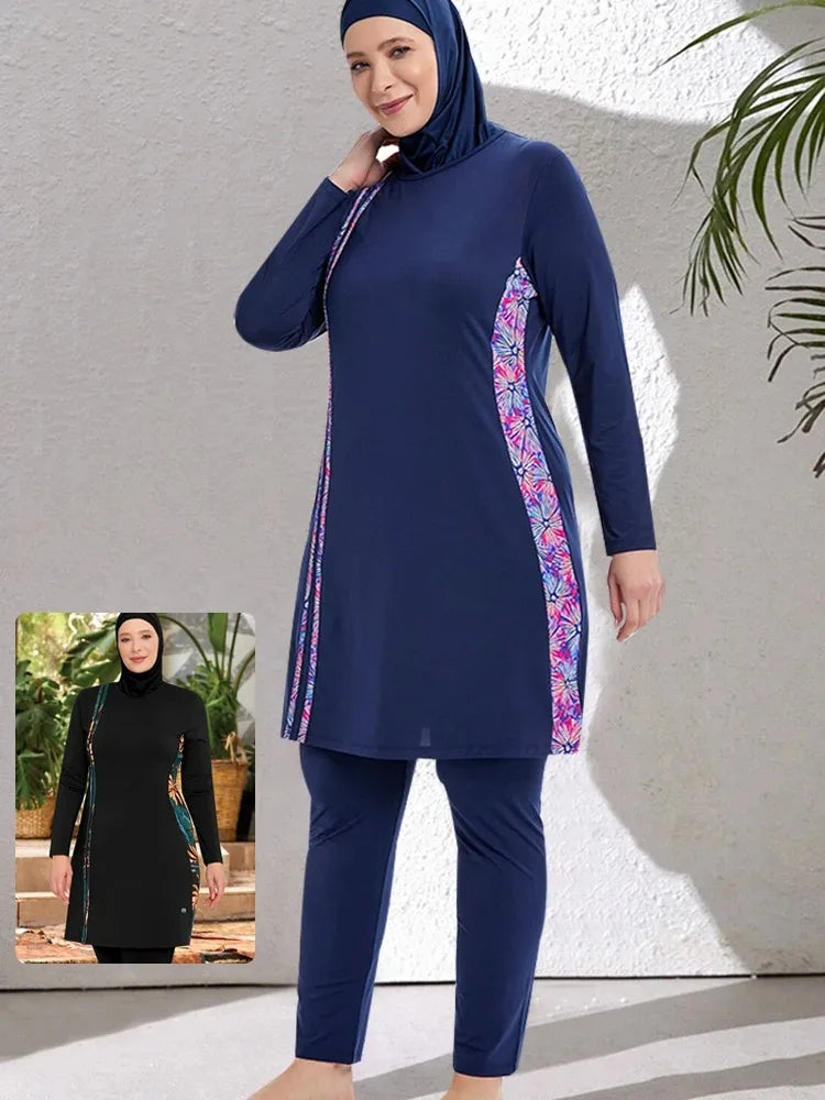 "SPECIAL RAMADAN" 3 pièces mince Style sportif burkini Femmes maillot de bain musulman Femmes modeste maillot de bain maillot de bain Hijab haut pantalon
