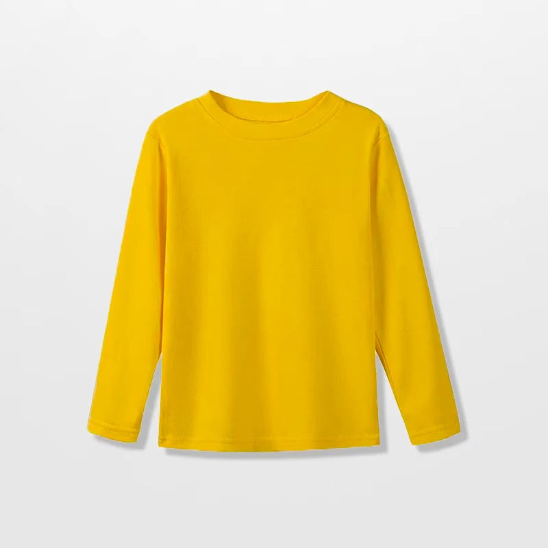 "VETEMENTS" T-Shirt à manches longues, 100% coton, couleur unie garçons/filles 1 à 14 ans