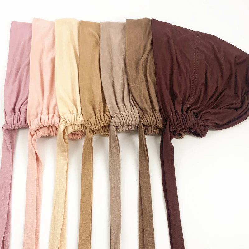 "SPECIAL RAMADAN" 82 couleurs sous-embouts mode femmes intérieur Hijab casquette musulmane Bonnet plaine islamique coton Spandex Jersey DEW sous-écharpe