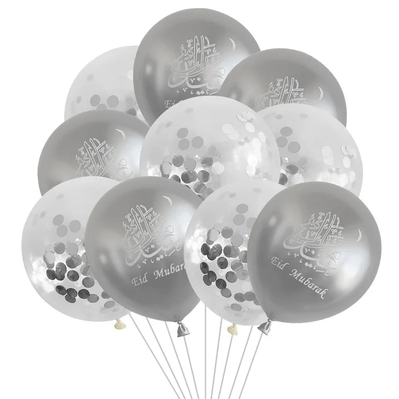 "SPECIAL RAMADAN" 10 pièces Eid Mubarak ballon en Latex Ramadan Kareem décoration Air Globos Ramadan Mubarak musulman islamique Festival fête fournitures 2024