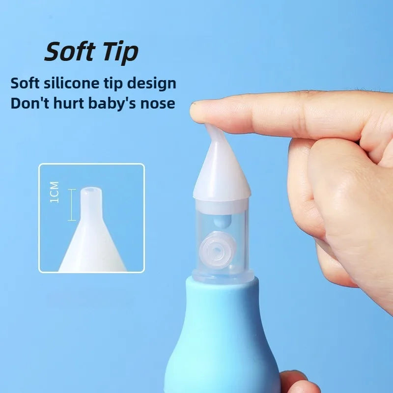 "ACCESSOIRE" Aspirateur Nasal en Silicone pour bébé, pompe d'aspiration, nettoyeur de nez pour enfants, dispositif de nettoyage du nez apaisant, outils de nettoyage Nasal