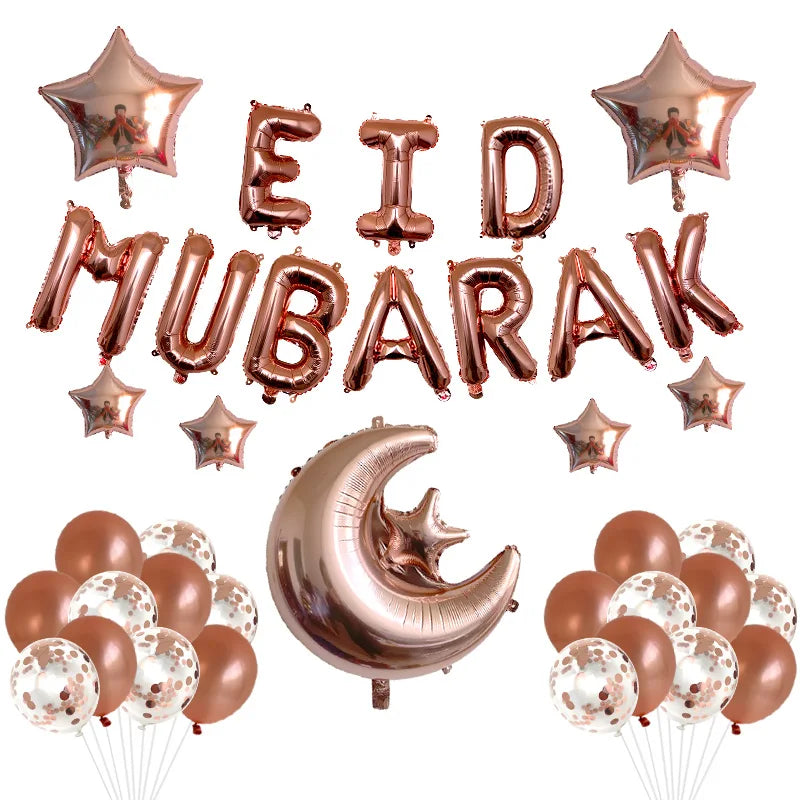 "SPECIAL RAMADAN" 1 ensemble de ballons lune étoile pour musulman EID Mubarak Festival maison bricolage décoration Ramadan Kareem enfants fête d'anniversaire Ballon Globos