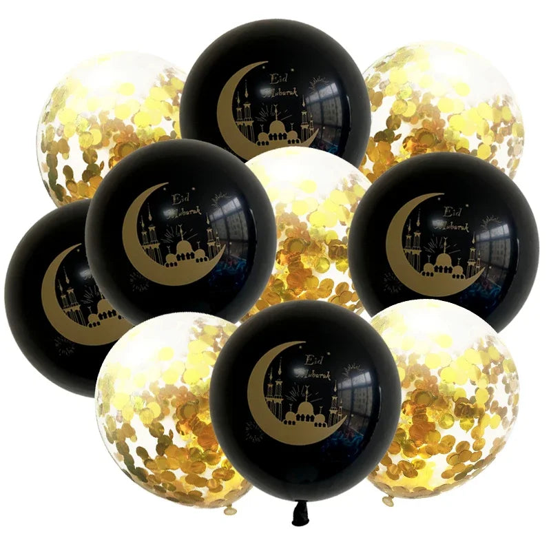 "SPECIAL RAMADAN" 10 pièces Eid Mubarak ballon en Latex Ramadan Kareem décoration Air Globos Ramadan Mubarak musulman islamique Festival fête fournitures 2024