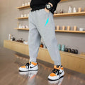 "VETEMENTS" Pantalon de sport pour garçons, survêtement lumineux imprimé éclair en coton