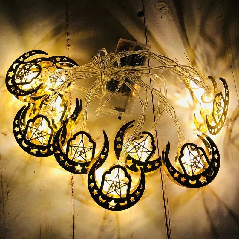 "SPECIAL RAMADAN" Eid Mubarak Moon Star Light String Ramadan décoration 2025 pour la maison musulmane Islam Party Decor Ramadan Guirlande lumière Al-Fitr cadeaux
