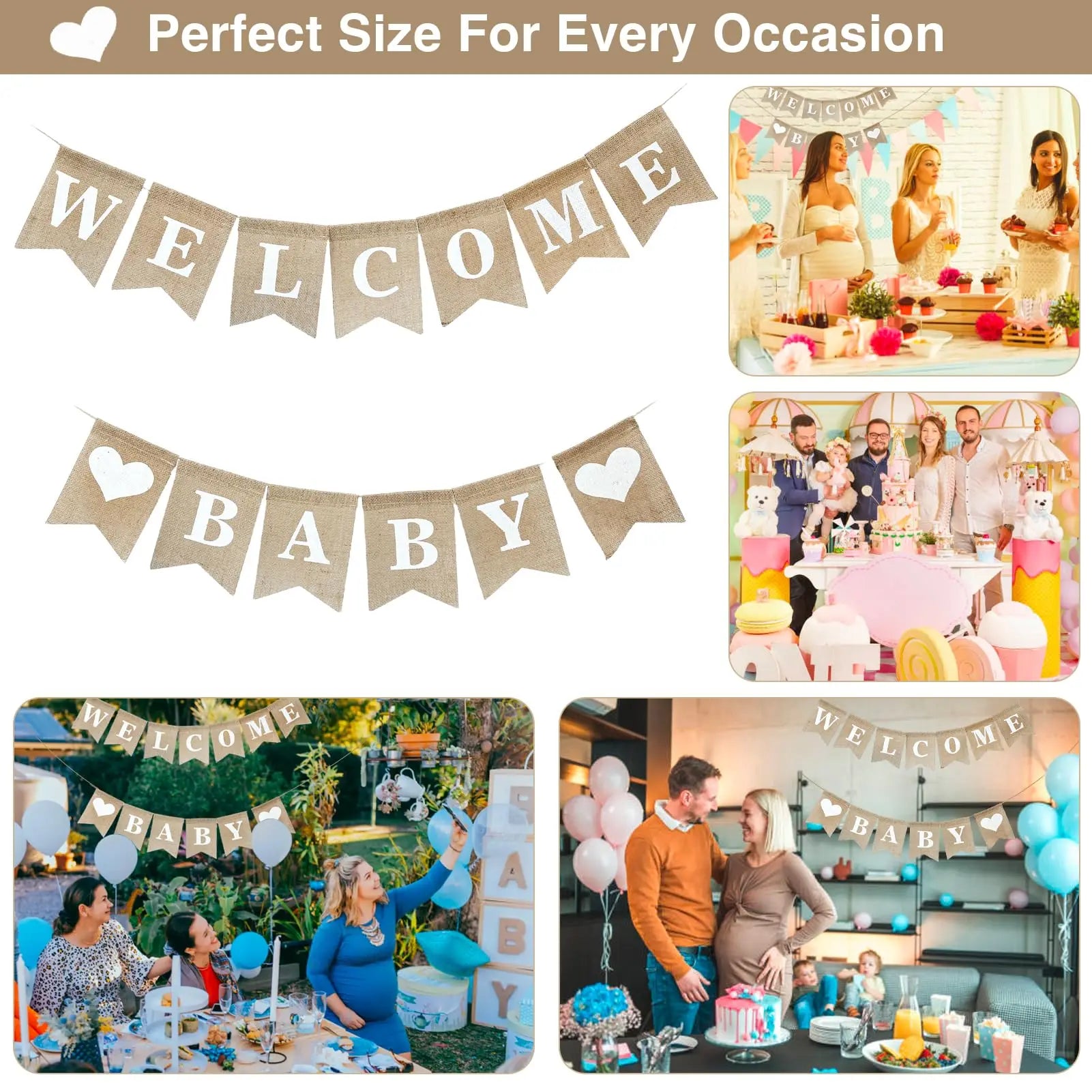 Welcome Baby Sign Banner Newborn Birth Sign For Girls Boys Baby Announcement Sign Decorations Banners
