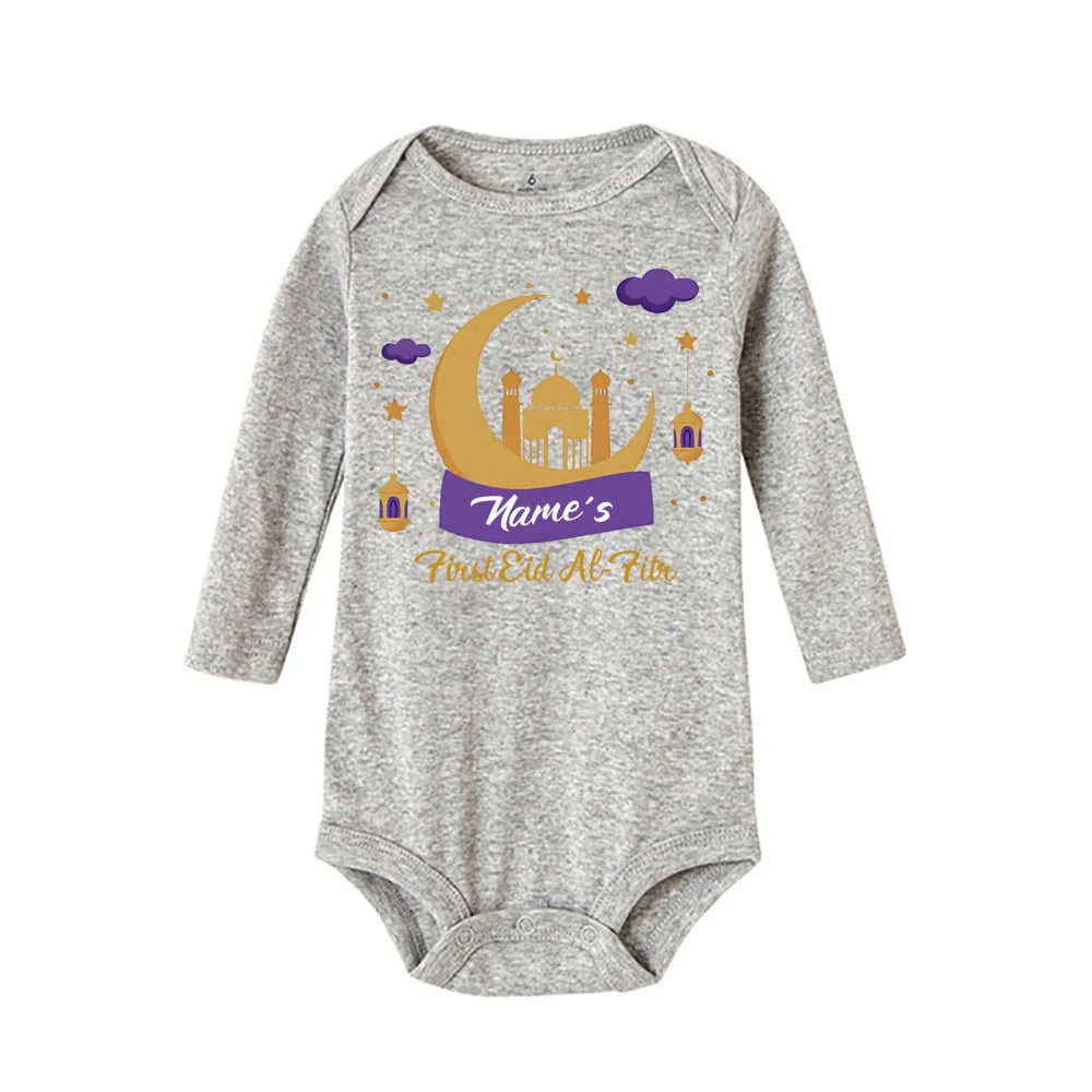 "SPECIAL RAMADAN" Personalized Baby Romper, First Eid Bodysuit with Name, Baby Outfit for Ramadan, Personalized Baby First Eid Romper Custom Name Newborn Eid Bodysuit Infant Ramadan Jumpsuit Islamic