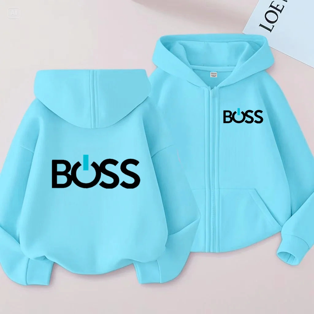 "VETEMENTS" Cardigan à fermeture éclair pour enfants, sweat-shirt à capuche pour garçons/filles 3 à 12 ans