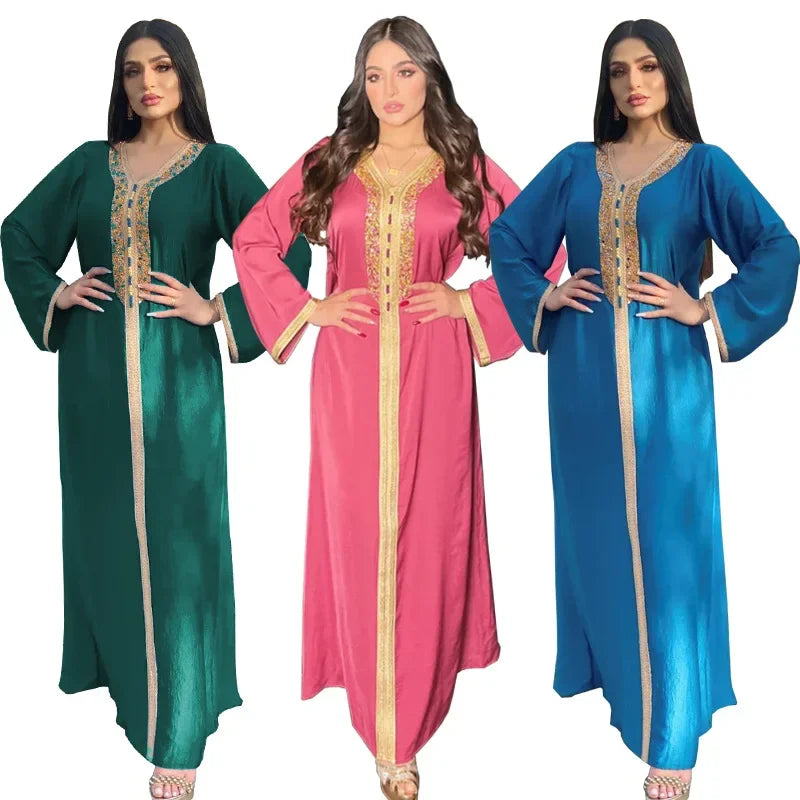 "SPECIAL RAMADAN" Robe Hijab musulmane pour femmes, Eid Ramadan, Abayas Mubarak, Abaya Dubai, Jalabiya, Caftan Marocain, Robe de soirée turque, Vêtements Islamiques