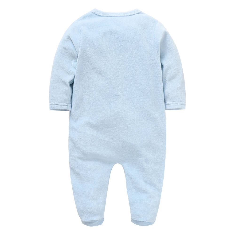 New Winter Baby Rompers Velvet Warm Clothes Boys Pajamas Velour Girls Roupas Kids Menino Overalls Jumpsuit Costumes For 0-12M