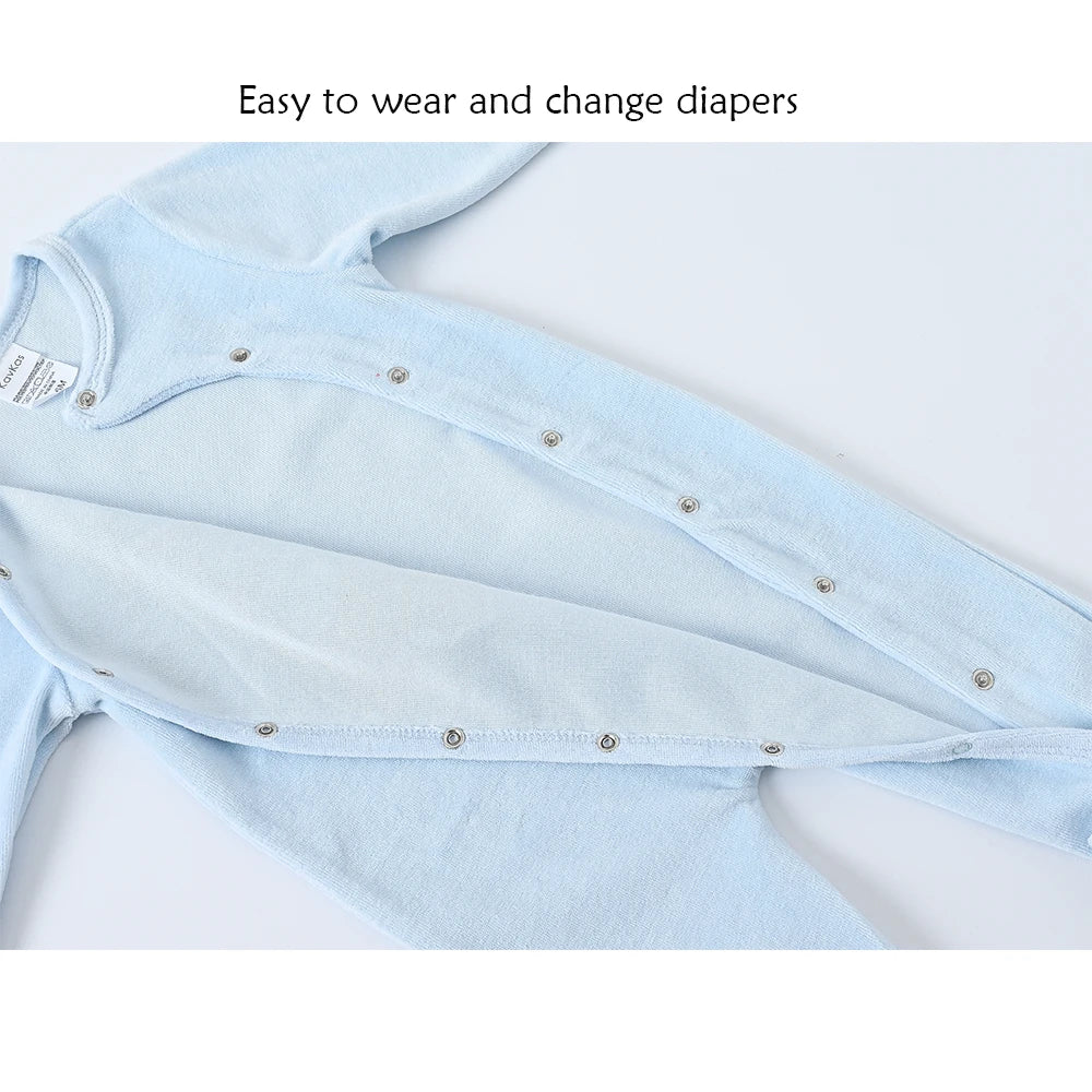 New Winter Baby Rompers Velvet Warm Clothes Boys Pajamas Velour Girls Roupas Kids Menino Overalls Jumpsuit Costumes For 0-12M