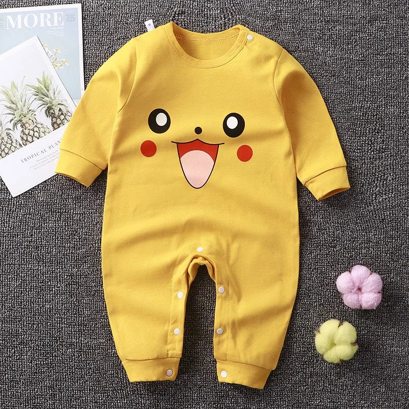 "COMBINAISON" Pour bébé de 0 à 2 ans, manches longues, sous-vêtements de printemps et d'automne pour nouveau-né, 0-2 Age Baby Clothes Cartoon Long Sleeve Climbing Clothes Spring Autumn Newborn Underwear