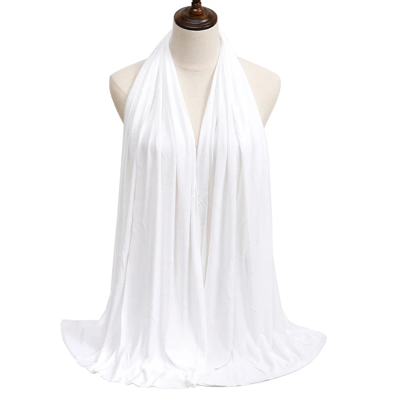 "SPECIAL RAMADAN" Long African hijab in high-quality modal cotton jersey, solid color, ideal for Ramadan; New Jersey Women's Muslim Ramadan Fashion Modal Cotton Jersey Hijab Women's High Quality Solid Color Soft H