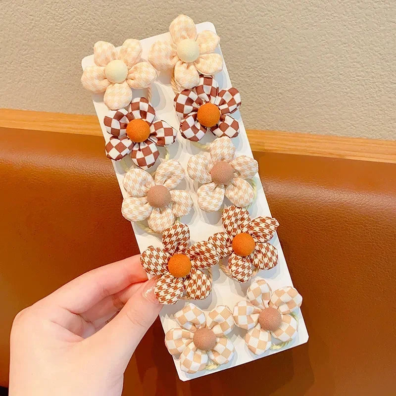 "ACCESSOIRE" Nouveaux élastiques à cheveux mignons pour enfants, avec motifs de fleurs et de fruits, pour filles et enfants. Accessoires de cheveux à offrir.