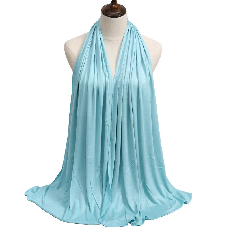 "SPECIAL RAMADAN" Long African hijab in high-quality modal cotton jersey, solid color, ideal for Ramadan; New Jersey Women's Muslim Ramadan Fashion Modal Cotton Jersey Hijab Women's High Quality Solid Color Soft H