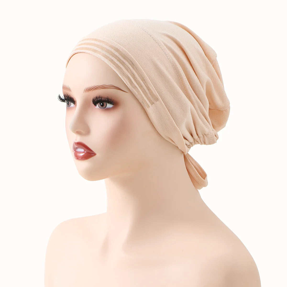 "SPECIAL RAMADAN" Casquette Hijab musulmane instantanée, couleur unie, avec bandes antidérapantes, sous-capuchon pour Ramadan, écharpe, Turban extensible, couvre-chef islamique