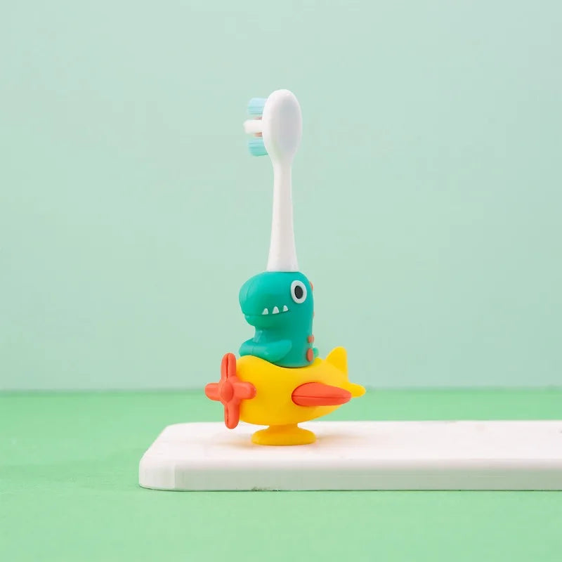 "SOIN" Brosse à dents pour enfants, motif dessin animé, poils souples, 0-6 ans, période de changement de brosse à dents