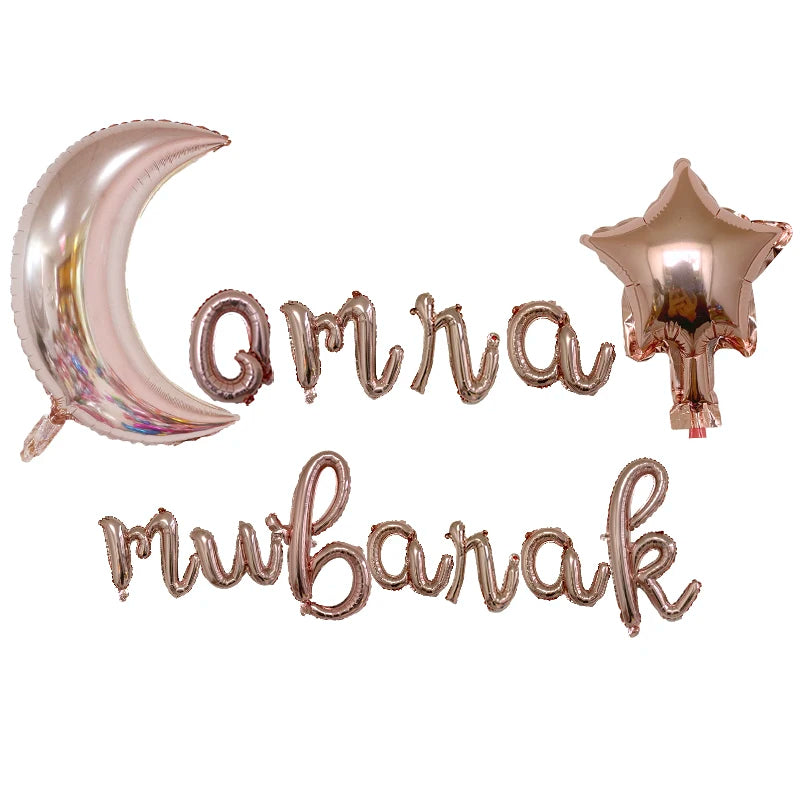 "SPECIAL RAMADAN" 1 ensemble de ballons lune étoile pour musulman EID Mubarak Festival maison bricolage décoration Ramadan Kareem enfants fête d'anniversaire Ballon Globos