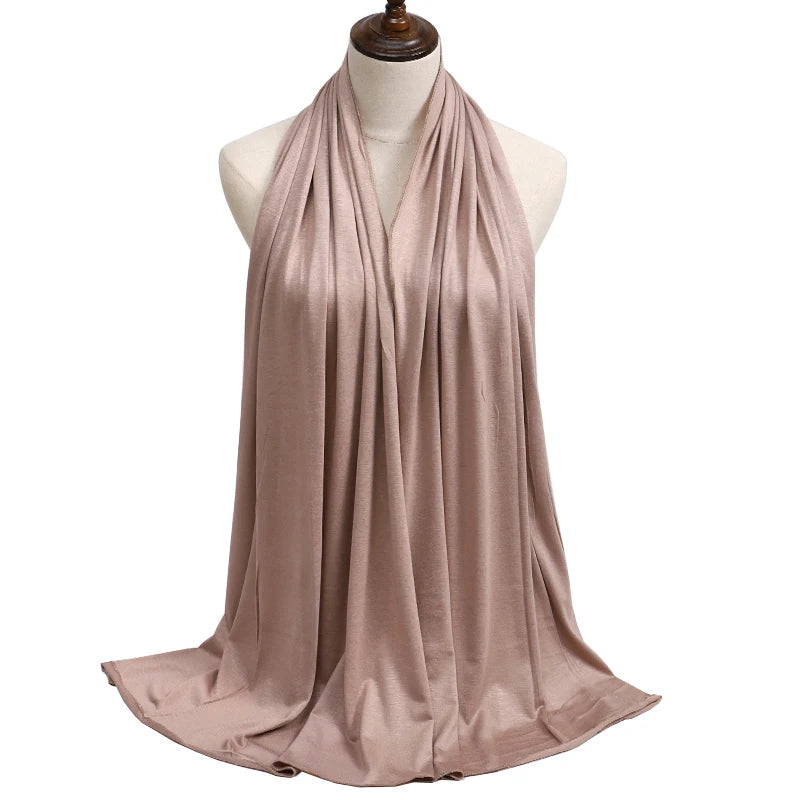 "SPECIAL RAMADAN" Long African hijab in high-quality modal cotton jersey, solid color, ideal for Ramadan; New Jersey Women's Muslim Ramadan Fashion Modal Cotton Jersey Hijab Women's High Quality Solid Color Soft H