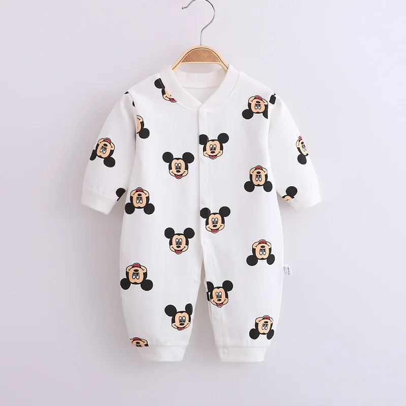 "VETEMENTS" Imprimés Mickey, combinaison confortable en coton pour bébé à manches longues