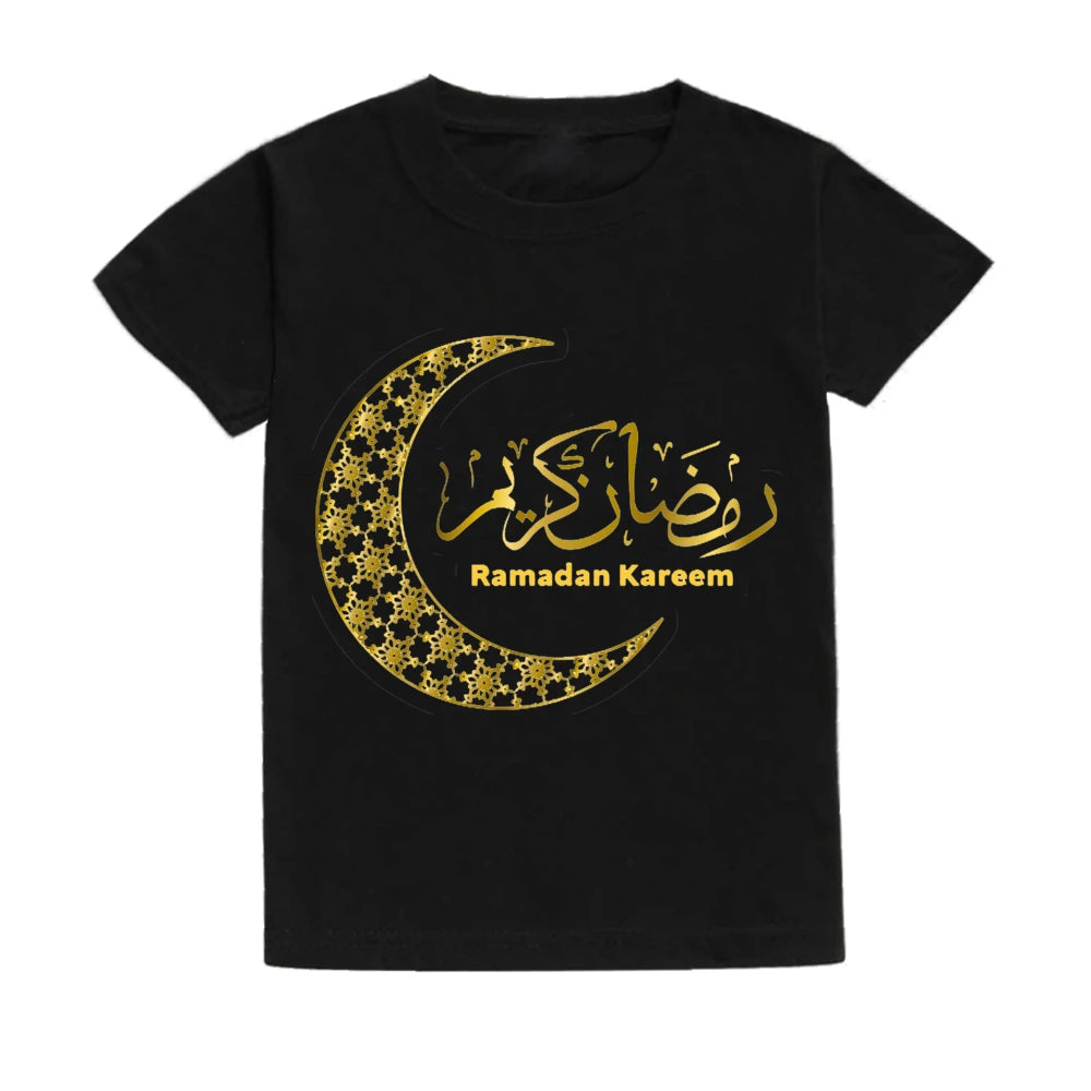 "SPECIAL RAMADAN" Ramadan Mubarak t-shirts for children, boys and girls, short sleeves; Ramadan Mubarak Kids Shirts Boys Girls Short Sleeve Tshirts Clothing Toddler Outfits Shirt Ramadan Gift Tee Children T-shirts