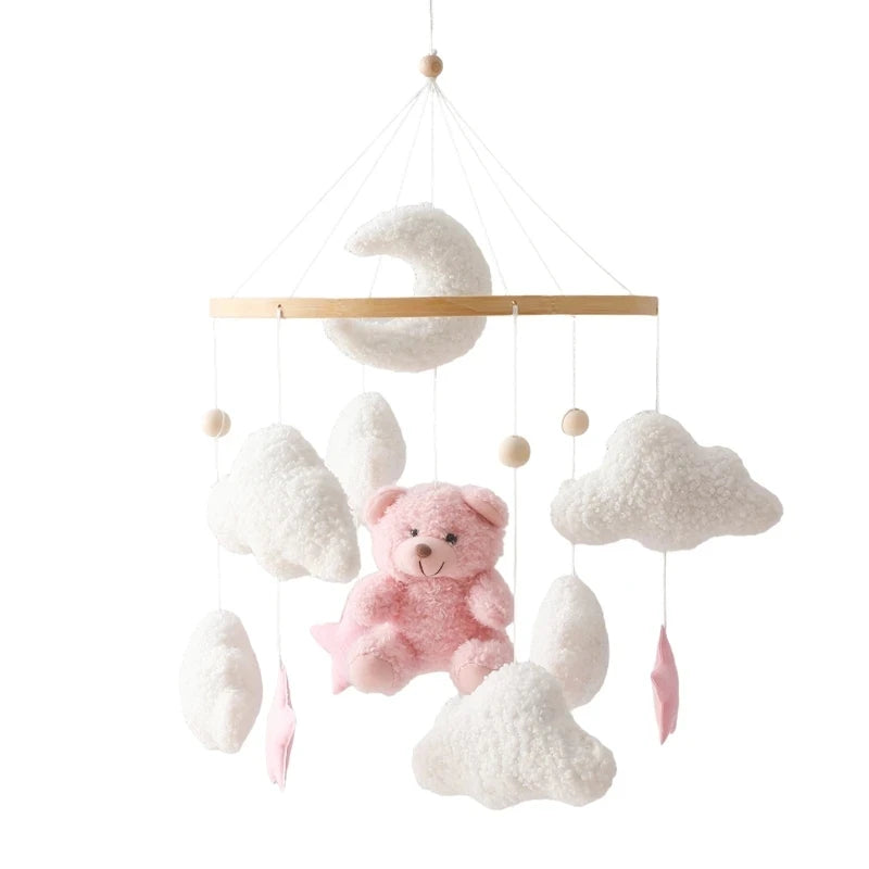 "JOUET" Hochet Mobile pour berceau de bébé  0 à 36 mois, jouet en feutre suspendu avec support en bois