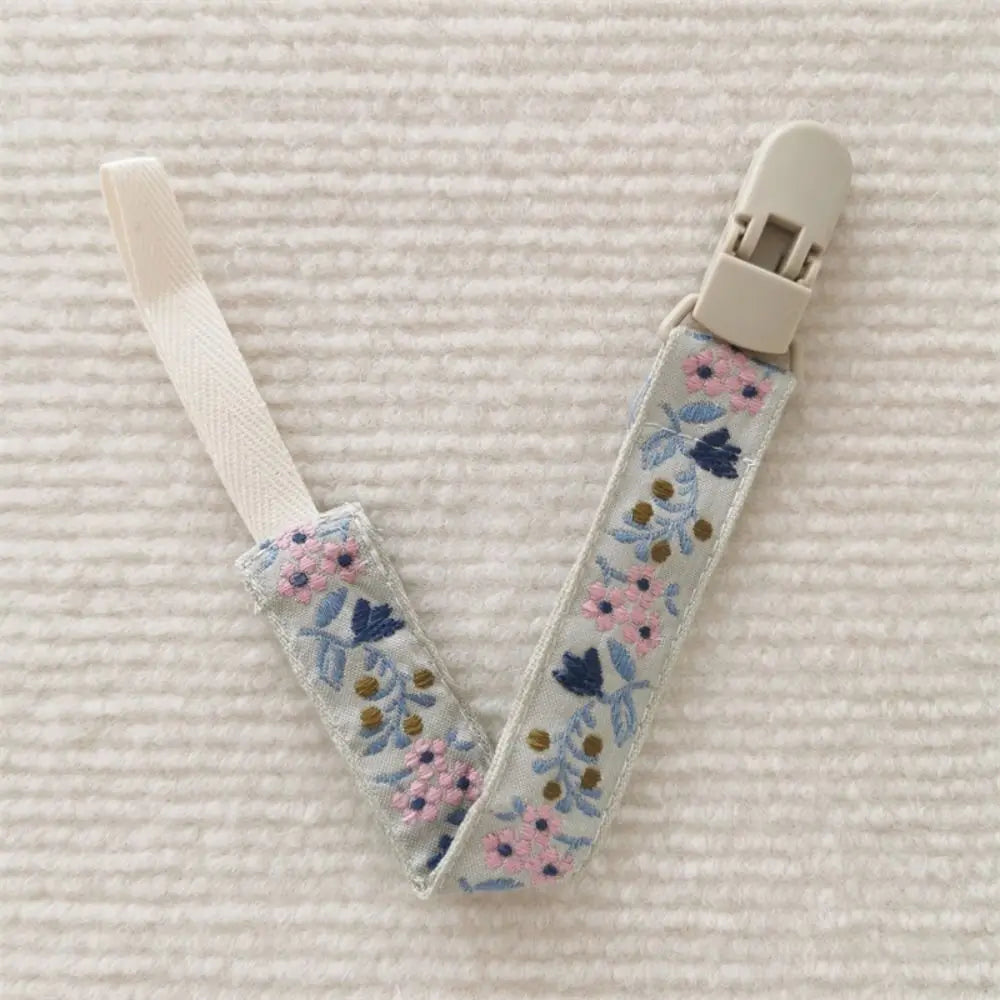 Ethnic Style Baby Cloth Pacifier Chain Floral Teether Tos Strap Nipple Holder Personalized Adjustable Dummy Clips Soother Holder
