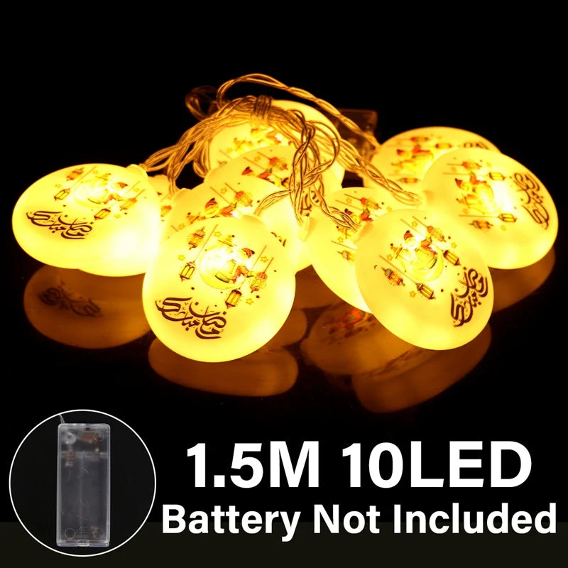 "SPECIAL RAMADAN" Eid Mubarak Moon Star Light String Ramadan décoration 2025 pour la maison musulmane Islam Party Decor Ramadan Guirlande lumière Al-Fitr cadeaux