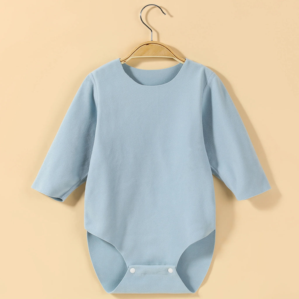 "COMBINAISON" Body à manches longues rose/jaune/bleu/marron pour bébé, combinaison confortable