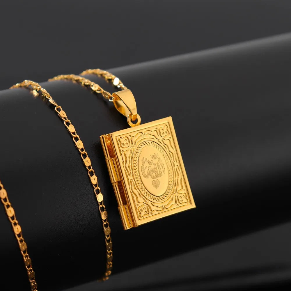 "SPECIAL RAMADAN" Cadre Photo islamique Allah Coran, 1 pièce, pendentif pour hommes et femmes, collier pouvant être placé, Photo, bijoux religieux à la mode, cadeau